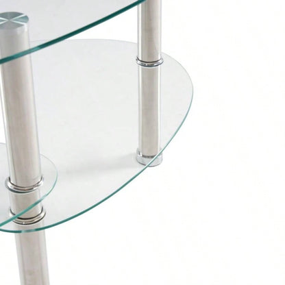 Dual Fishtail Style Tempered Glass Coffee Table