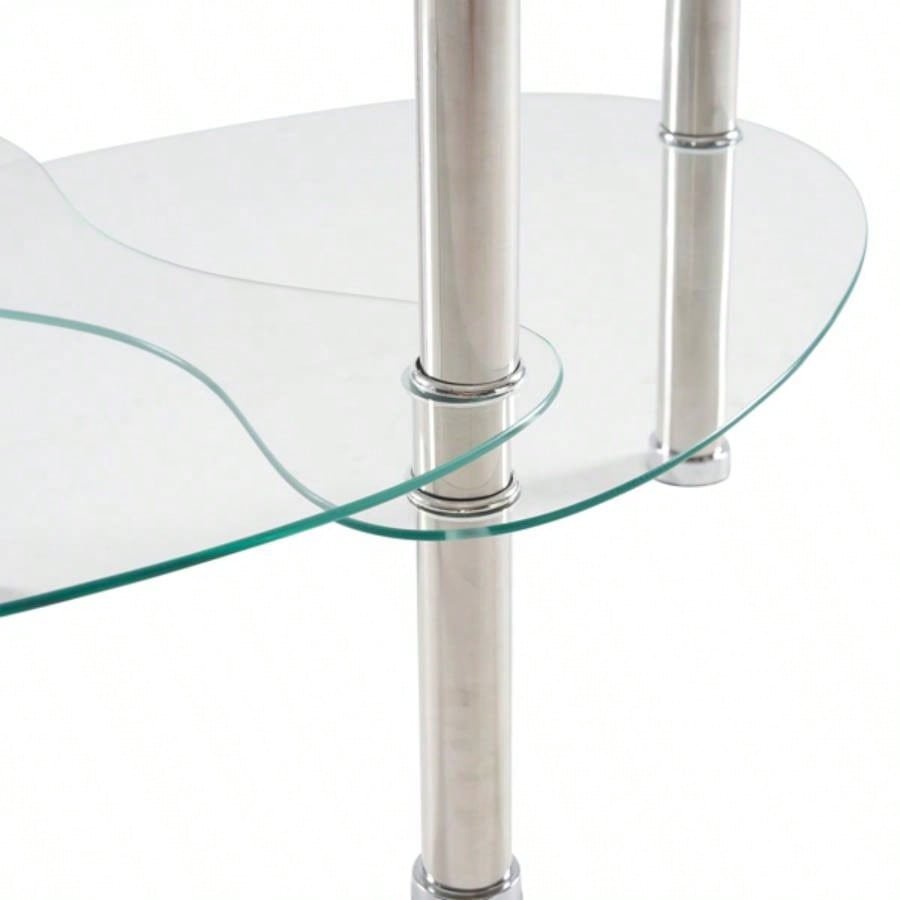 Dual Fishtail Style Tempered Glass Coffee Table