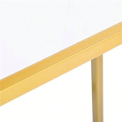 Marble Simple C - Side Table 30x48x61cm White