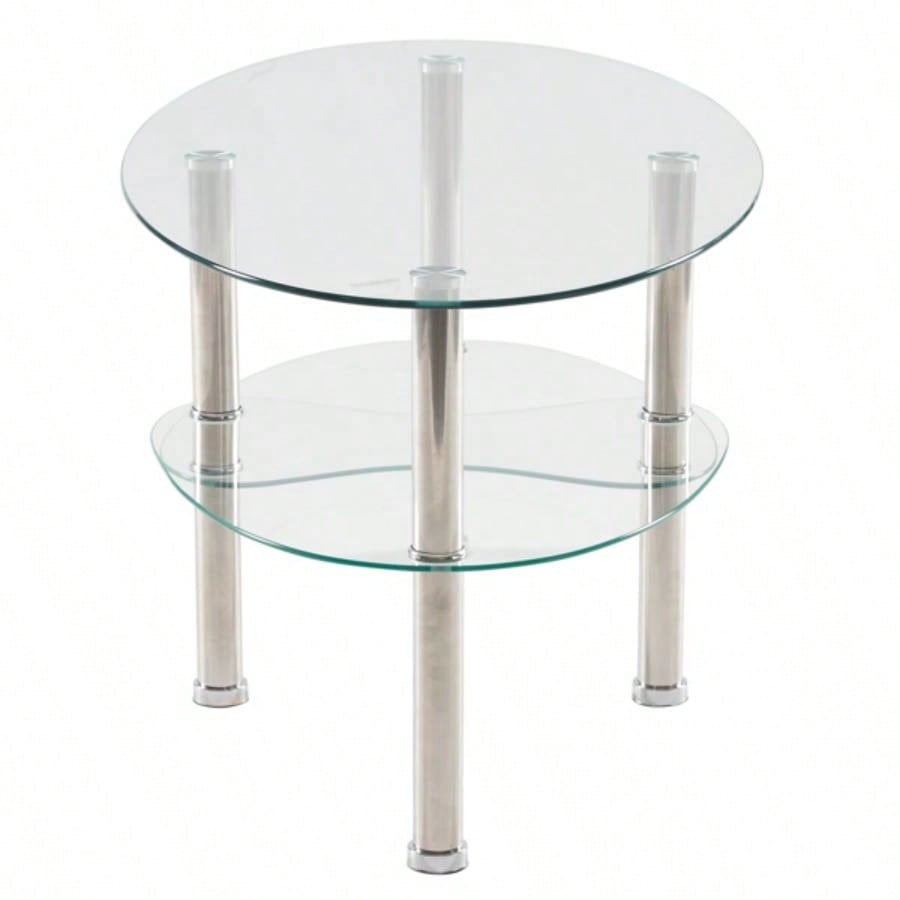 Dual Fishtail Style Tempered Glass Coffee Table