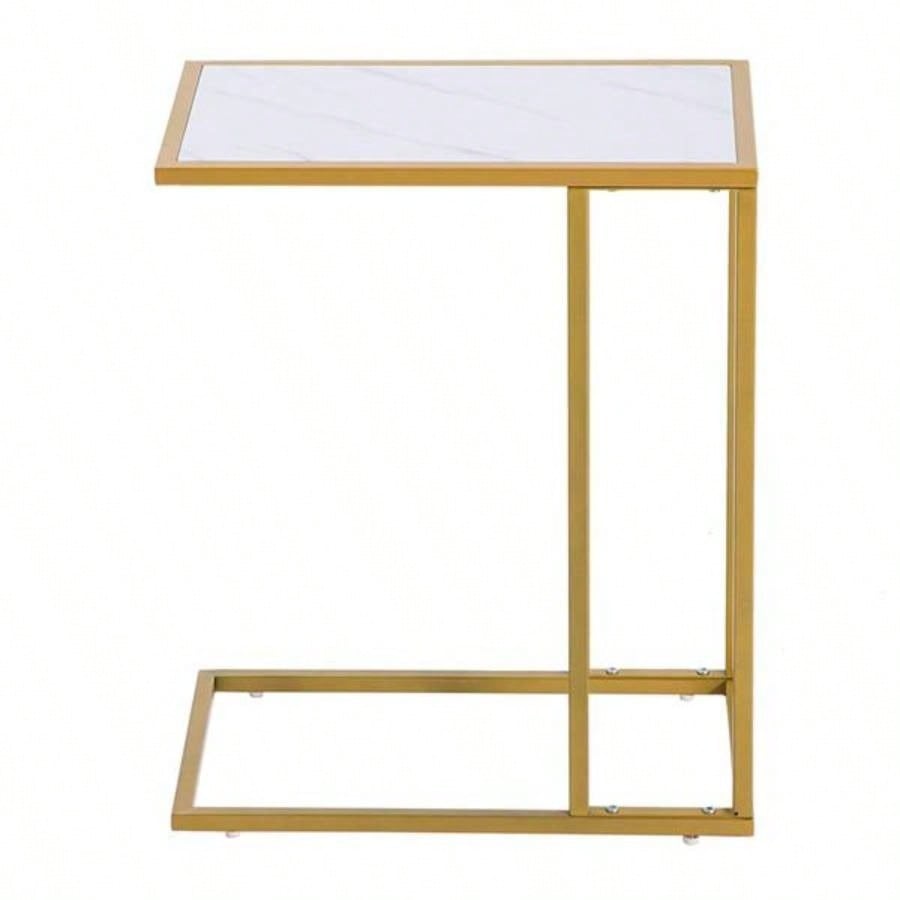 Marble Simple C - Side Table 30x48x61cm White