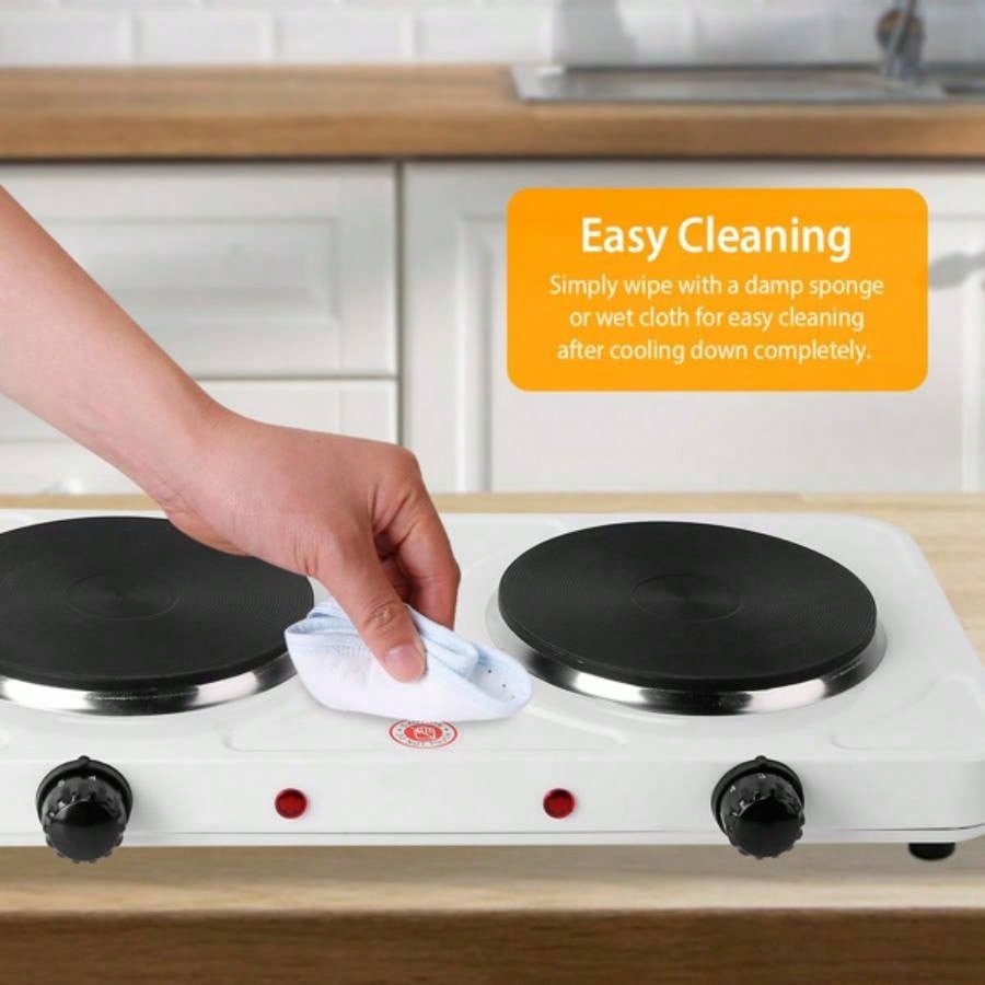 Cooking heating plate, 2 - stove, 2000 watt portable stove, glass stove, easy to clean, suitable RV/home/camping 110V