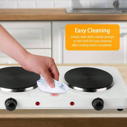 Cooking heating plate, 2 - stove, 2000 watt portable stove, glass stove, easy to clean, suitable RV/home/camping 110V