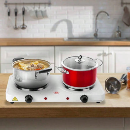 Cooking heating plate, 2 - stove, 2000 watt portable stove, glass stove, easy to clean, suitable RV/home/camping 110V