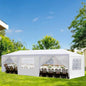 10#39; 30#39; Outdoor Party Tent with 8 Removable Sidewalls, Waterproof Canopy Patio Wedding Gazebo, White