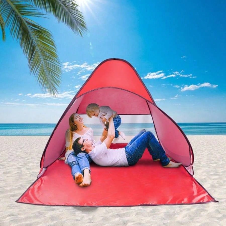 Up Beach Tent Shade Shelter Anti - Automatic Waterproof Tent Canopy 2/3 Man/ Net Window Storage Bag Outdoor Beach Camping Fishing Park Lake