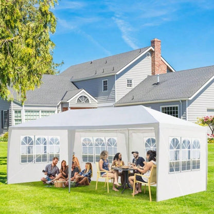 10#39; X20#39; Outdoor Party Tent with 4 Removable Sidewalls, Waterproof Canopy Patio Wedding Gazebo, White