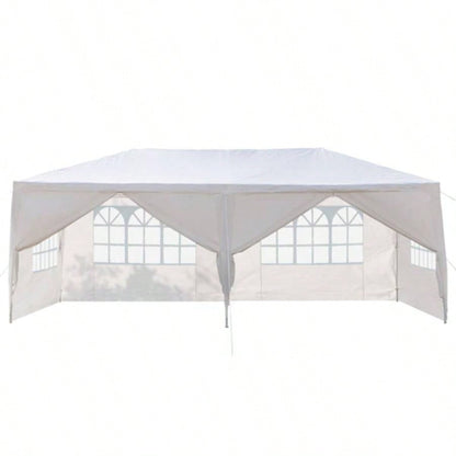 10#39; 20#39; Outdoor Party Tent with 6 Removable Sidewalls, Waterproof Canopy Patio Wedding Gazebo, White