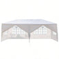 10#39; 20#39; Outdoor Party Tent with 6 Removable Sidewalls, Waterproof Canopy Patio Wedding Gazebo, White