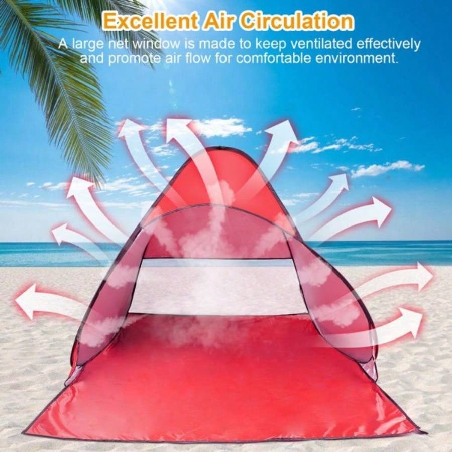 Up Beach Tent Shade Shelter Anti - Automatic Waterproof Tent Canopy 2/3 Man/ Net Window Storage Bag Outdoor Beach Camping Fishing Park Lake