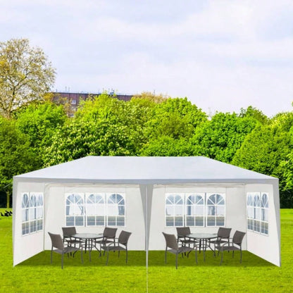 10#39; X20#39; Outdoor Party Tent with 4 Removable Sidewalls, Waterproof Canopy Patio Wedding Gazebo, White