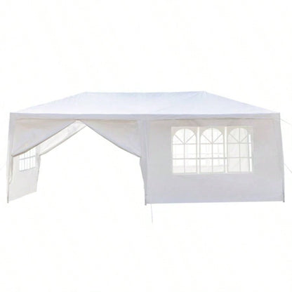 10#39; 20#39; Outdoor Party Tent with 6 Removable Sidewalls, Waterproof Canopy Patio Wedding Gazebo, White