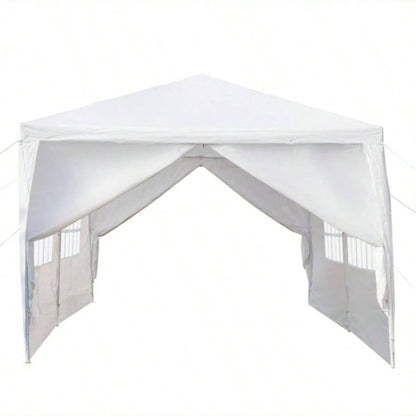 10#39; 20#39; Outdoor Party Tent with 6 Removable Sidewalls, Waterproof Canopy Patio Wedding Gazebo, White