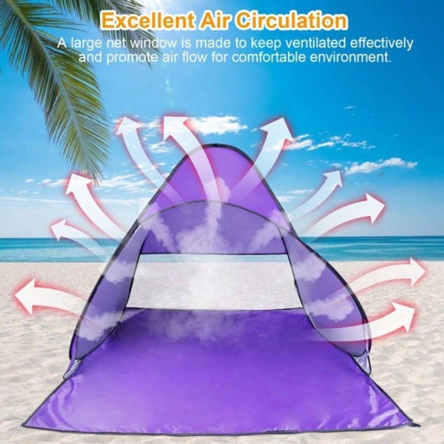 Up Beach Tent Shade Shelter Anti - Automatic Waterproof Tent Canopy 2/3 Man/ Net Window Storage Bag Outdoor Beach Camping Fishing Park Lake