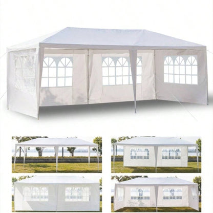 10#39; X20#39; Outdoor Party Tent with 4 Removable Sidewalls, Waterproof Canopy Patio Wedding Gazebo, White