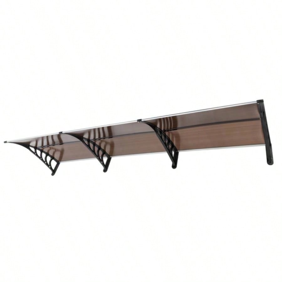 HT - 300x Household Application Door Window Rain Cover Eaves Brown Board Black Holder