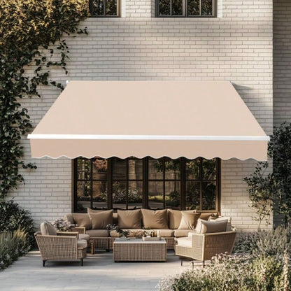 98.4Dx 117x 59H retractable awning Khaki