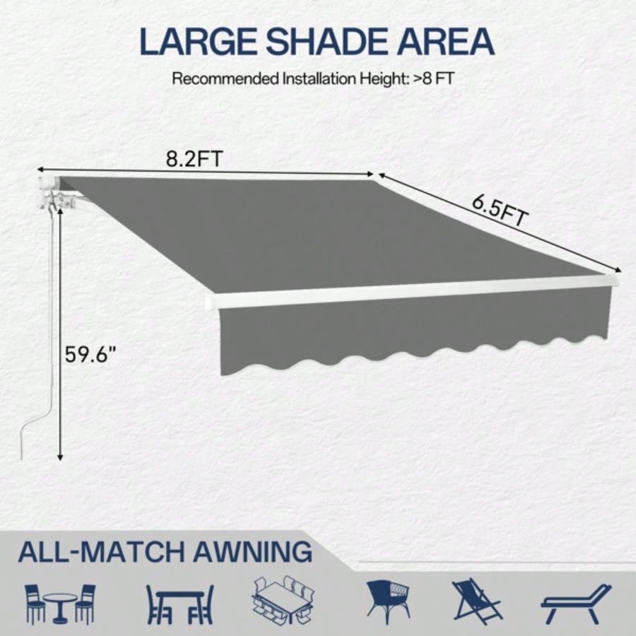 78Dx 102x 59H retractable awning