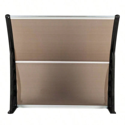 HT -x 96cm Household Application Door Window Rain Cover Eaves Brown Board Black Holder