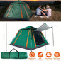 4 - 5 Person - Up Camping Tent, Instant Setup Family Tent with 2 Mosquito, Portable Hiking, Backpacking Outdoor Adventures, Waterproof Windproof - Green