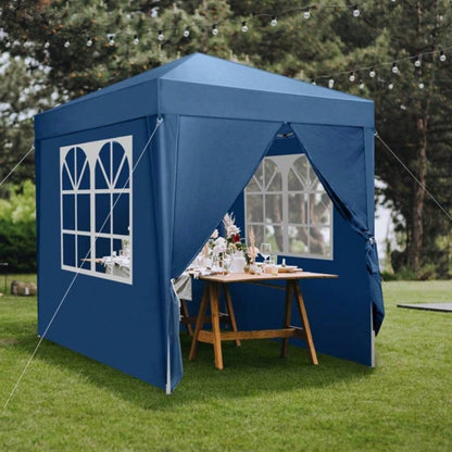 2x 2m Two Doors Two Practical Waterproof Right - Angle Folding Tent Blue