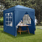 2x 2m Two Doors Two Practical Waterproof Right - Angle Folding Tent Blue