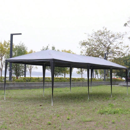 10#39; 30#39; Outdoor Party Tent with 8 Removable Sidewalls, Waterproof Canopy Patio Wedding Gazebo, Black