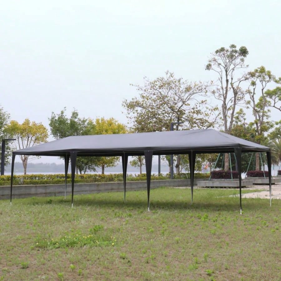 10#39; 30#39; Outdoor Party Tent with 8 Removable Sidewalls, Waterproof Canopy Patio Wedding Gazebo, Black