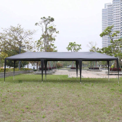 10#39; 30#39; Outdoor Party Tent with 8 Removable Sidewalls, Waterproof Canopy Patio Wedding Gazebo, Black