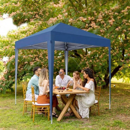 2x 2m Two Doors Two Practical Waterproof Right - Angle Folding Tent Blue