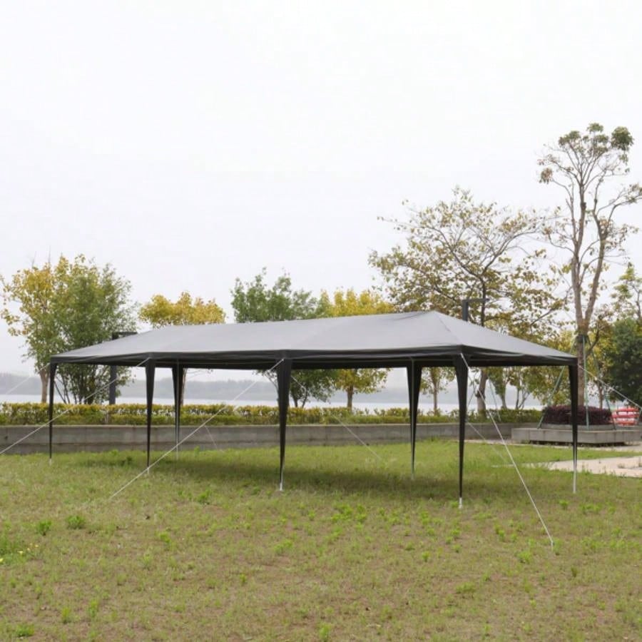 10#39; 30#39; Outdoor Party Tent with 8 Removable Sidewalls, Waterproof Canopy Patio Wedding Gazebo, Black