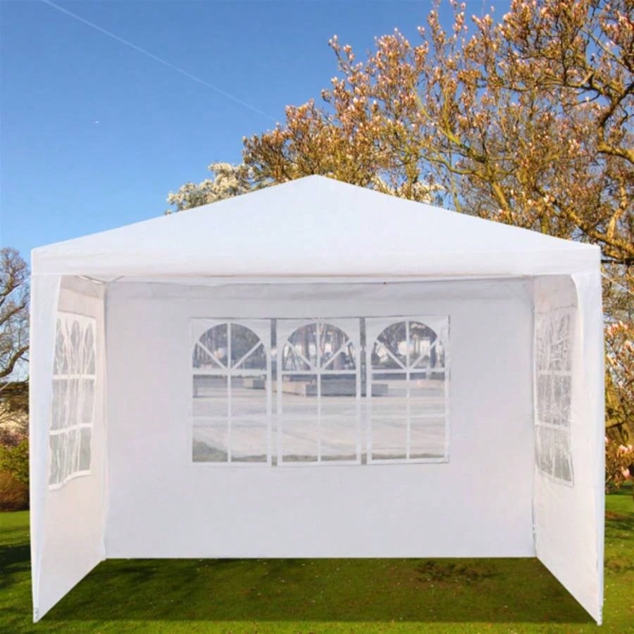 3x Three Sides Waterproof Tent with Tubes White