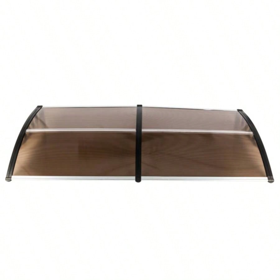 HT - 200x Household Application Door Window Rain Cover Eaves Brown Board Black Holder