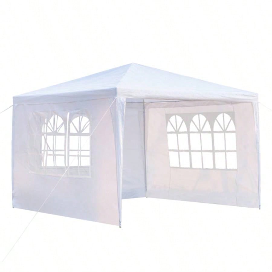 3x Three Sides Waterproof Tent with Tubes White