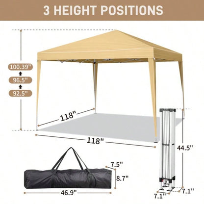 3x Two Doors Two Practical Waterproof Right - Angle Folding Tent Khaki