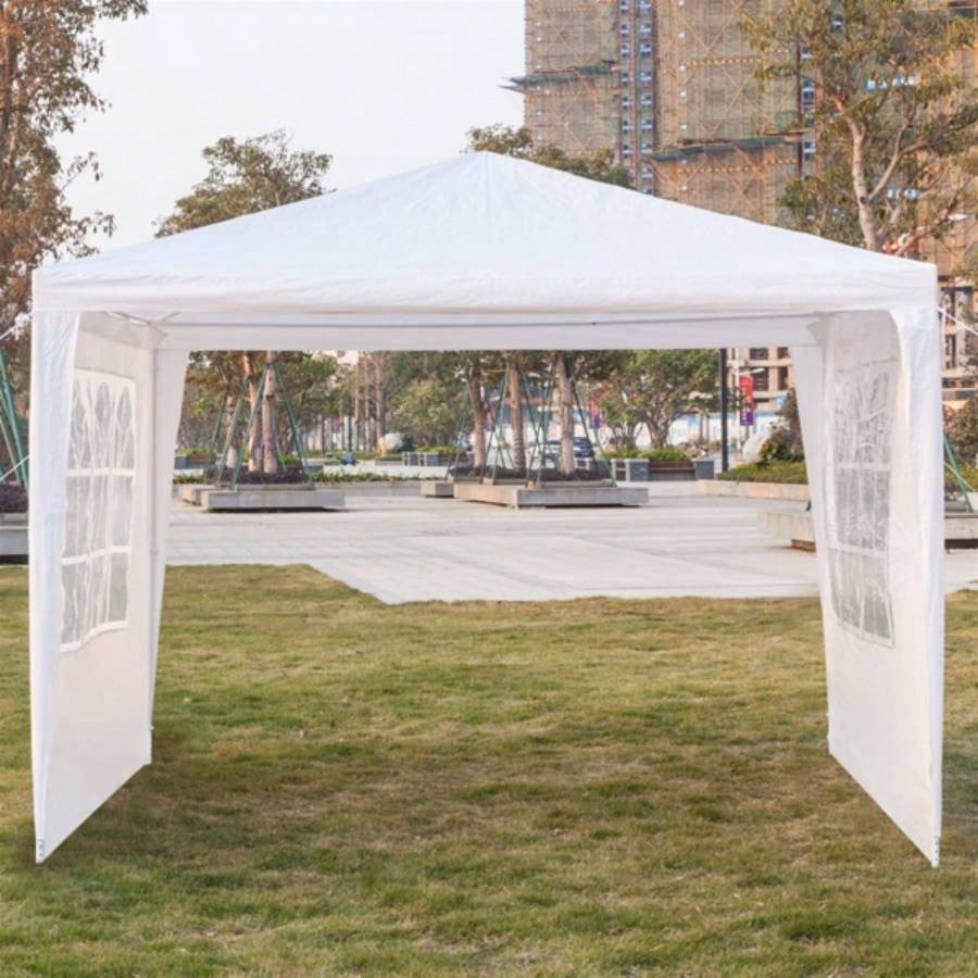 3x Three Sides Waterproof Tent with Tubes White