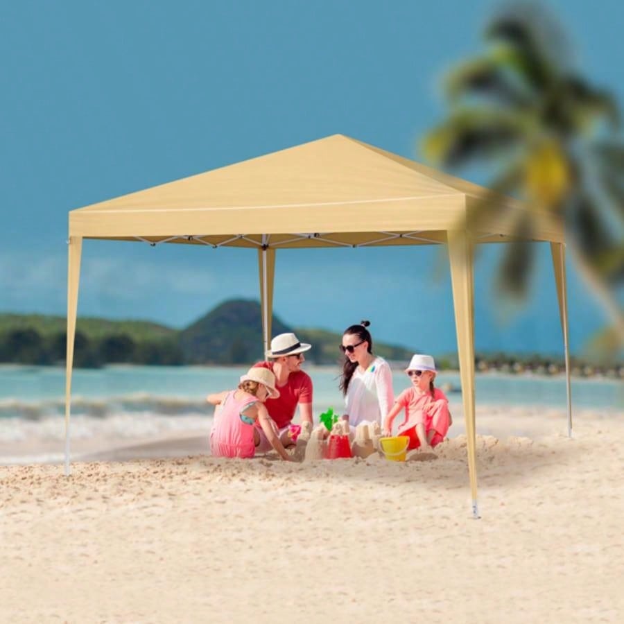 3x Two Doors Two Practical Waterproof Right - Angle Folding Tent Khaki