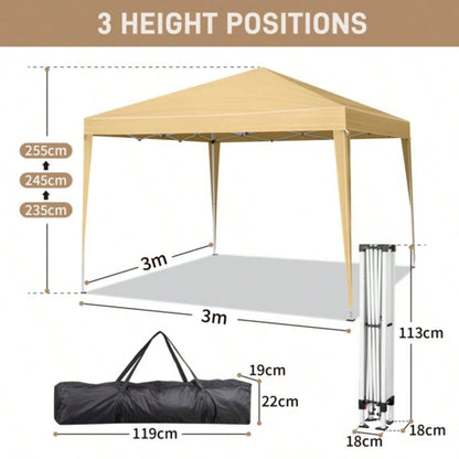 3x Two Doors Two Practical Waterproof Right - Angle Folding Tent Khaki