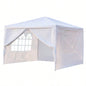 3x Four Sides Portable Home Use Waterproof Tent with Tubes White