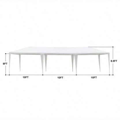 3*9m Non - Cloth PE Cloth Plastic Sprayed Iron Pipe Outdoor Party Tent White