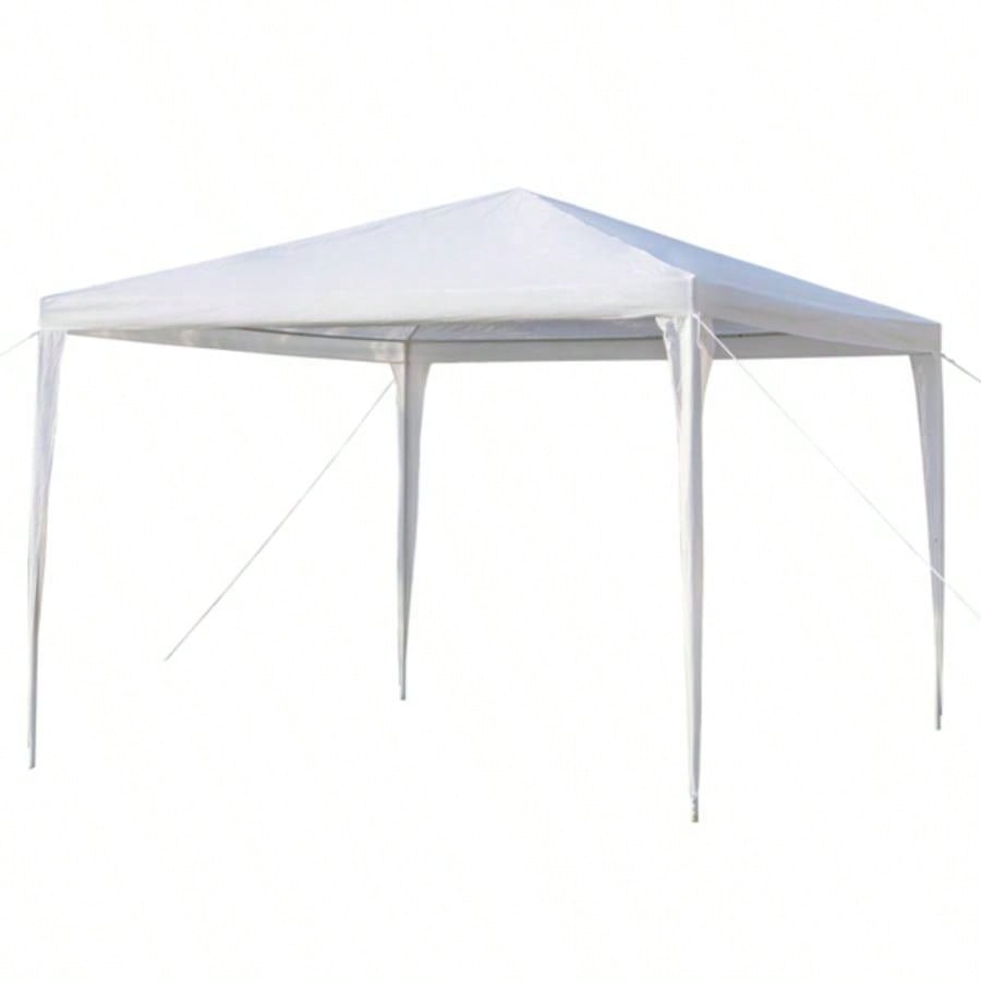 3x Four Sides Portable Home Use Waterproof Tent with Tubes White