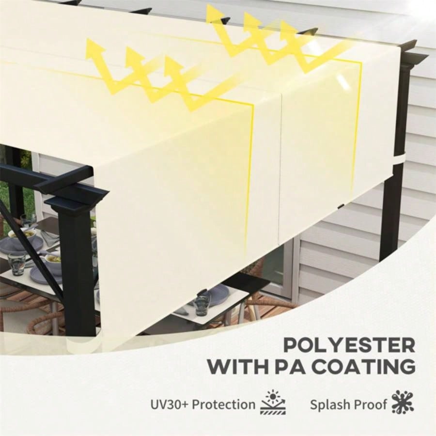 10x 10ft Gazebo Canopy, Pergola Shade Cover White