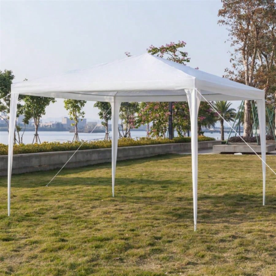 3x Four Sides Portable Home Use Waterproof Tent with Tubes White