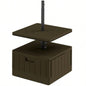 Weighted Stand with Table Tray and Wheels - Brown
