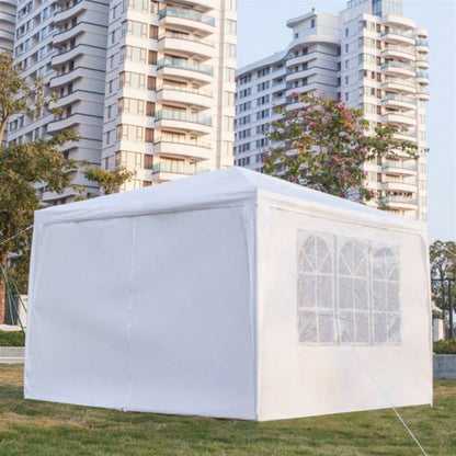 3x Four Sides Portable Home Use Waterproof Tent with Tubes White