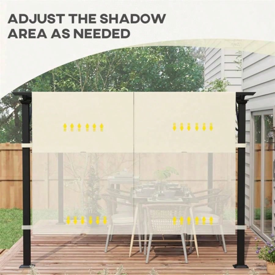 10x 10ft Gazebo Canopy, Pergola Shade Cover White