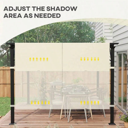 10x 10ft Gazebo Canopy, Pergola Shade Cover White