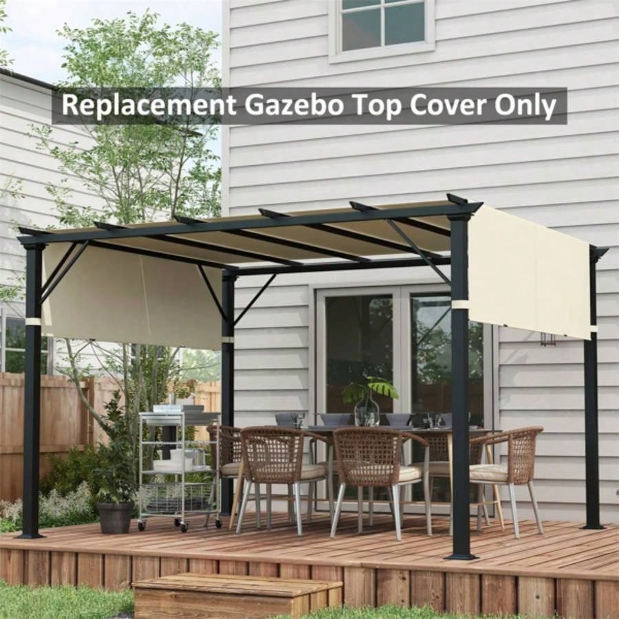 10x 10ft Gazebo Canopy, Pergola Shade Cover White