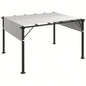 10x 10ft Gazebo Canopy, Pergola Shade Cover Light Gray
