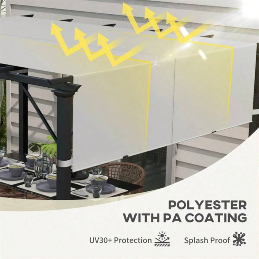 10x 10ft Gazebo Canopy, Pergola Shade Cover Light Gray